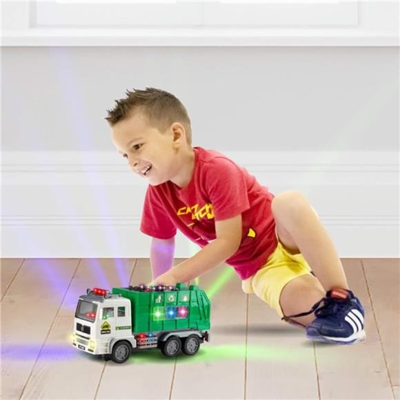 Toy Garbage Truck for Kids with 4D Lights and Sounds -Battery Operated Automatic - Picture 2 of 6